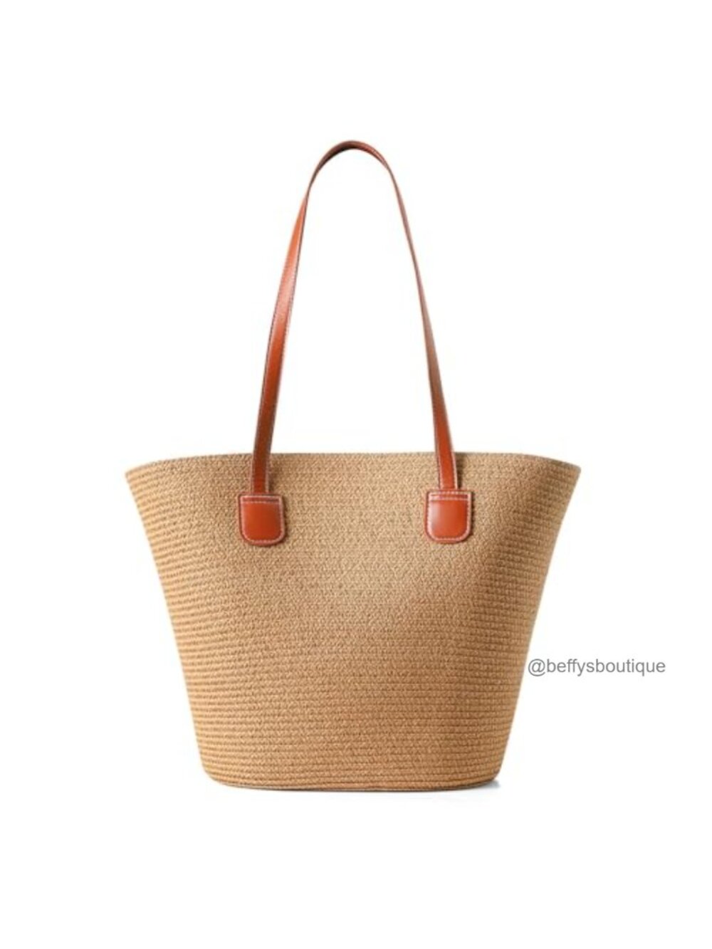 Handwoven Natural Paper Rope Straw Tote Bag for Summer Travel